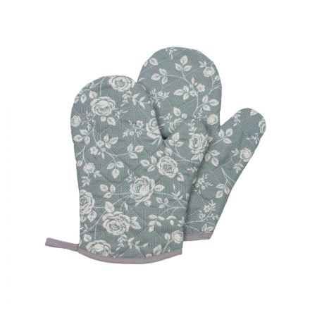 Набор кух. (рукавица стег.18х28см -2шт), рогожка, 160г/м2, Рандеву серый