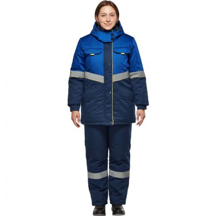 Костюм рабочий зимний женский з43-КПК вас/син (р.48-50) 170-176 (серия З)