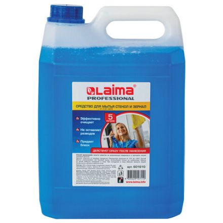 Средство для мытья стекол и зеркал 5 л, LAIMA PROFESSIONAL, 601610