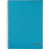 Бизнес-тетрадь А5 96л Attache Metallic Синий клетка, греб, картон, фольга