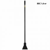 Ледоруб-топор шириной 16 см, ВЕС 1,6 кг, металлическая ручка 135 см, D=25 мм, УСИЛЕННЫЙ, черная порошковая окраска, ГРАНДМАСТЕР, 700345