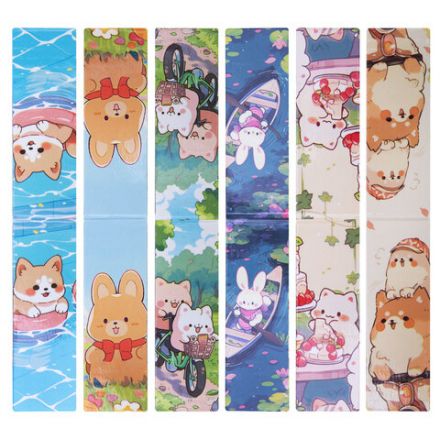 Закладки для книг МАГНИТНЫЕ, "GIRLS", комплект 12 штук, 60x20 мм, FUNSTER (ФАНСТЕР), 116654