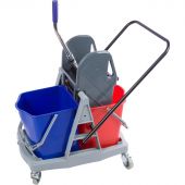 Тележка уборочная с отжимным прессом 71x42x93см 2х17л AF08076
