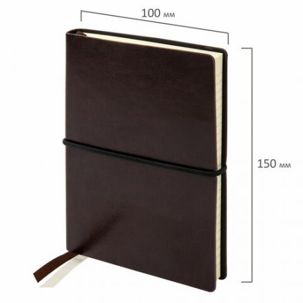 Блокнот МАЛЫЙ ФОРМАТ (100х150 мм) А6, BRAUBERG "Western", 128 л., гладкий кожзам, резинка, клетка, коричневый, 125241 Блокнот МАЛЫЙ ФОРМАТ (100х150 мм) А6, BRAUBERG "Western", 128 л., гладкий кожзам, резинка, клетка, коричневый, 125241