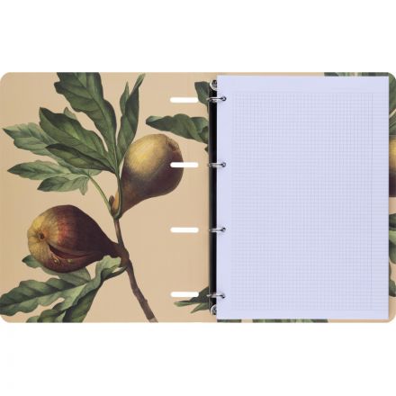 Тетрадь общая, BS, А4, 120л., клетка, кольца, . Flora, черный N4238