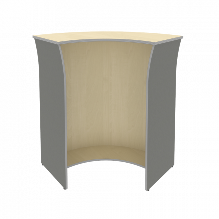 Riva Стойка угловая (радиусный элемент-ХДФ) А.РС-5 ХДФ Клён металлик 950*950*1150 Riva Стойка угловая (радиусный элемент-ХДФ) А.РС-5 ХДФ Клён металлик 950*950*1150