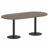 Home Office Стол овальный VR.SP-5-180.1 Вяз/Антрацит металл 1800*900*750