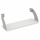 Навесные полки. Кронштейны+ЛДСП полка 600мм MAN-41-6 Белый бриллиант/Серый металл 600*220*200 Навесные полки. Кронштейны+ЛДСП полка 600мм MAN-41-6 Белый бриллиант/Серый металл 600*220*200