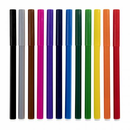 Фломастеры 12 ЦВЕТОВ CENTROPEN "Пингвины", смываемые, вентилируемый колпачок, 7790/12ET, 7 7790 1286