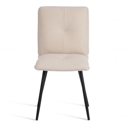 Стул обеденный Sweet флок , молочный/черный, 4, 46х55х88