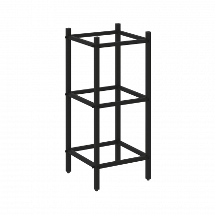 Loft Угловой проходной модуль VR.L-SL.UPK-2.2.2 Чёрный металл 446*446*1047