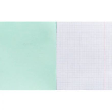 Тетрадь в зеленом офсете  24л, клетка  уп. по 20 шт./запайка,100% белизна