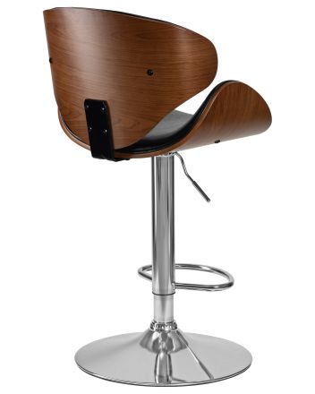 Набор 2 шт Стул барный DOBRIN KARTER, коричневое дерево, чёрный Набор 2 шт Стул барный DOBRIN KARTER, коричневое дерево, чёрный