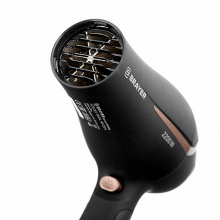 Фен BRAYER BR3000BN, 2200 Вт, 2 скорости, 3 температурных режима, складная ручка, черный Фен BRAYER BR3000BN, 2200 Вт, 2 скорости, 3 температурных режима, складная ручка, черный