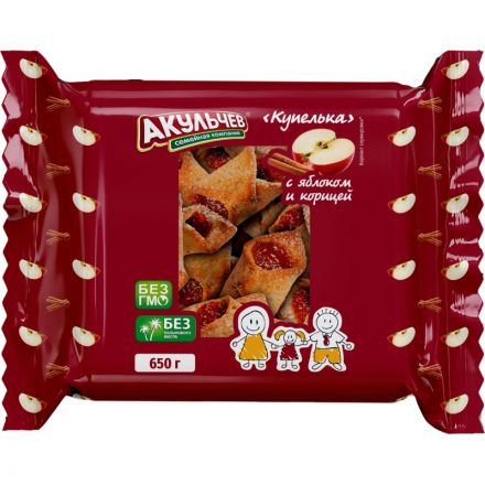 Печенье Акульчев купелька с яблоком и корицей 650 г Печенье Акульчев купелька с яблоком и корицей 650 г