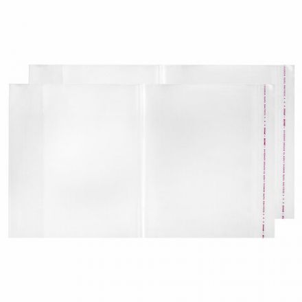 Обложки ПЭ для тетрадей и учебников с клейким краем, НАБОР "10+1 шт в ПОДАРОК", ПЛОТНЫЕ, 100 мкм, 265х467 мм, универсальные, ПИФАГОР, 272699