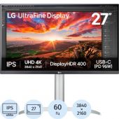 Монитор LG 27 27UP850K-W IPS 4K HDMI DP USB M/M HAS 60Hz 400cd Ex Монитор LG 27 27UP850K-W IPS 4K HDMI DP USB M/M HAS 60Hz 400cd Ex