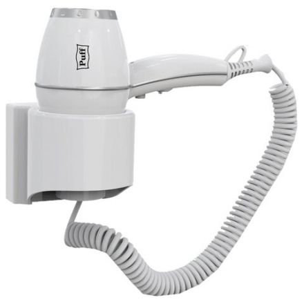 Фен для волос настенный PUFF-1800, 1800 Вт, пластик/металл, 2 скорости, белый, 1405.004 Фен для волос настенный PUFF-1800, 1800 Вт, пластик/металл, 2 скорости, белый, 1405.004