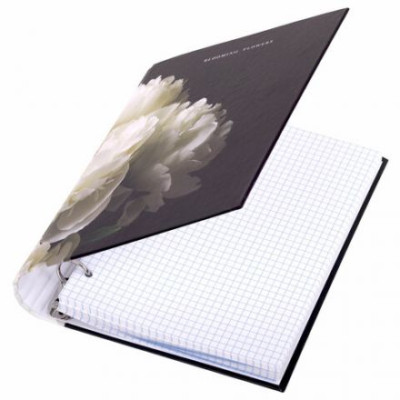 Тетрадь на кольцах А5 175х215 мм, 120 листов, твердый картон, фольга, клетка, BRAUBERG, "Bloom", 404721 Тетрадь на кольцах А5 175х215 мм, 120 листов, твердый картон, фольга, клетка, BRAUBERG, "Bloom", 404721