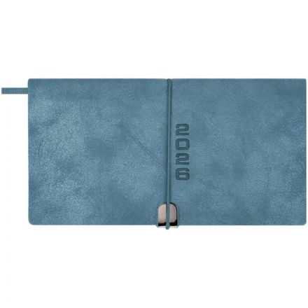 Еженедельник датированный 2026 ESCALADA 175х95мм, 64л, голубой 70396