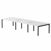 Бенч-система на 6 мест Everprof EVO на металлокаркасе 4740х670(1370)x755 Белый/Черный