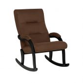 Кресло-качалка Leset Дэми, Венге, V23 молочный шоколад, Ткань Велюр