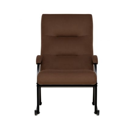 Кресло-качалка Leset Дэми, Венге, V23 молочный шоколад, Ткань Велюр