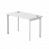 Стол прямой Everprof EVO на металлокаркасе 1180х670х755 мм опоры 45гр Белый/Белый
