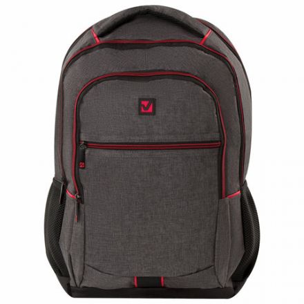 Рюкзак BRAUBERG URBAN универсальный, с отделением для ноутбука, "Boston", темно-серый, 47х30х14 см, 228867
