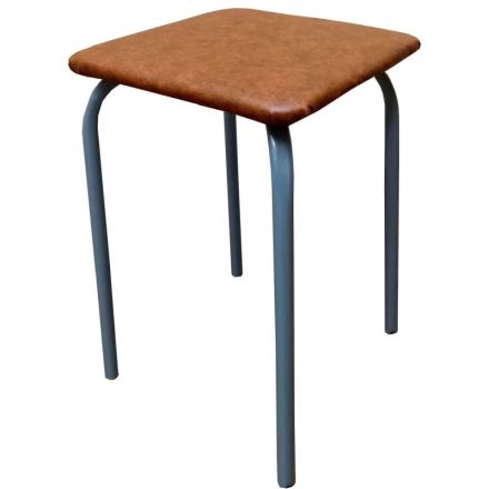 Табурет квадратный STRONG (титан-коричневый) 41417