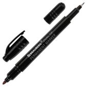 Маркер перманентный двусторонний BRAUBERG DUO, ЧЕРНЫЙ, наконечники 0,7/1 мм, 152210 Маркер перманентный двусторонний BRAUBERG DUO, ЧЕРНЫЙ, наконечники 0,7/1 мм, 152210