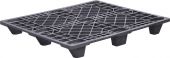 Паллет 1200х1000х130 мм ( перфорированный на 9 ножках) черный Паллет 1200х1000х130 мм ( перфорированный на 9 ножках) черный