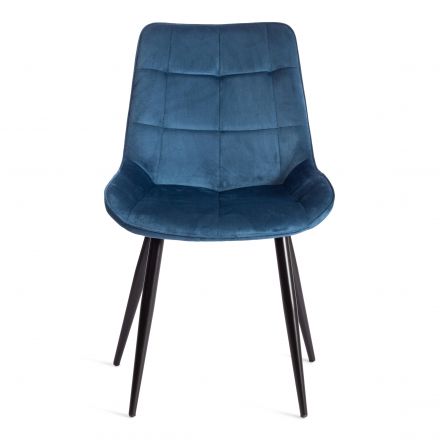 Стул ABRUZZO ( mod. 8060 ) металл/велюр, 54 х 62 х 83 см, синий (HLR 63)/черный