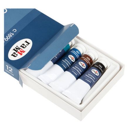 Краски масляные художественные ГАММА "Студия", НАБОР 10 цветов по 9 мл + 2 белых цвета, в тубах, 203007 Краски масляные художественные ГАММА "Студия", НАБОР 10 цветов по 9 мл + 2 белых цвета, в тубах, 203007