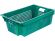 Ящик 600х400х200 1,5кг. дно сплошное, стенки перфорированные  зелёный