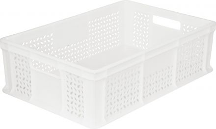 Ящик 600х400х180 мм перфорированный с ручками натуральный морозостойкий