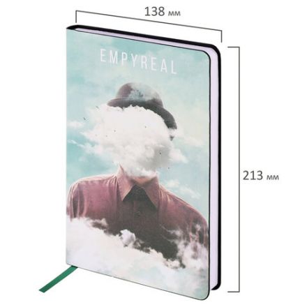 Ежедневник недатированный А5 (138х213 мм), BRAUBERG VISTA, под кожу, гибкий, 136 л., "Spirit", 112034