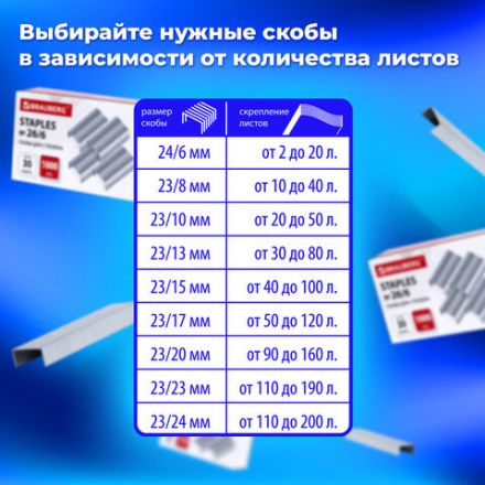 Степлер МОЩНЫЙ №24/6-23/24 металлический BRAUBERG "Heavy duty", до 200 листов, черный, 227660