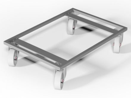 Тележка для 425 ящика, на полиамидных колёсах  серый