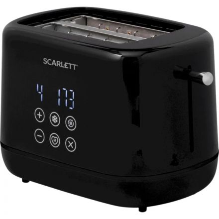 Тостер Scarlett SC-TM11069, 2 слота, LED-дисплей, автоцентрирование, черный