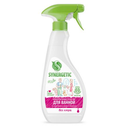 Средство для удаления известкового налета и ржавчины 500 мл SYNERGETIC, распылитель, ЭКО, 104052 Средство для удаления известкового налета и ржавчины 500 мл SYNERGETIC, распылитель, ЭКО, 104052