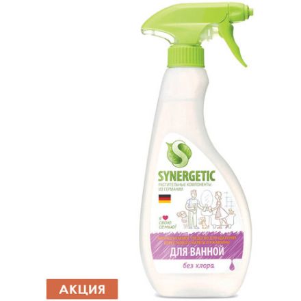 Средство для удаления известкового налета и ржавчины 500 мл SYNERGETIC, распылитель, ЭКО, 104052 Средство для удаления известкового налета и ржавчины 500 мл SYNERGETIC, распылитель, ЭКО, 104052