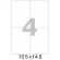 Этикетки самоклеящиеся Promega label 105х148 мм/4 шт. на листе А4 (25л. Этикетки самоклеящиеся Promega label 105х148 мм/4 шт. на листе А4 (25л.