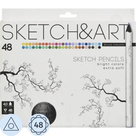 Набор карандашей SKETCH&ART4 мм, 48 ЦВ. 30-0117