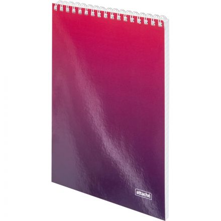 Бизнес-тетрадь А5 80л Attache Градиент Малиновый клетка, 65г, греб, УФ-лак