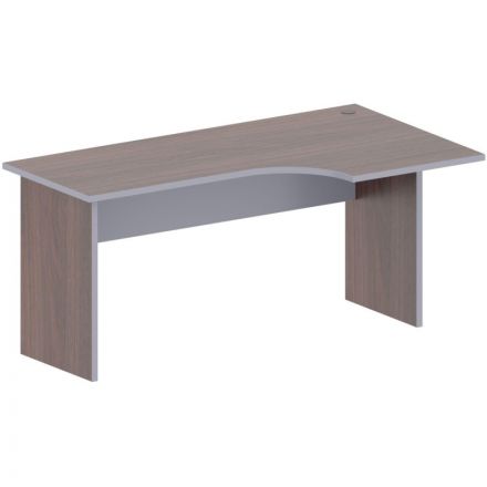 Стол Easy B правый (439,262) темный дуб/серый (560/570) Ш1600