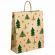 Пакет подарочный КОМПЛЕКТ 10 штук, новогодний, 26x13x32 см, "Kraft Xmas Tree", ЗОЛОТАЯ СКАЗКА, 591959