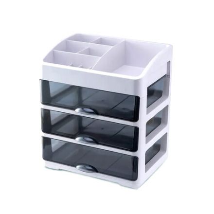 Органайзер для хранения косметики, канцтоваров, мелочей ТРЕХУРОВНЕВЫЙ 31,5x27,7x21 см, DASWERK (ДАСВЕРК), 608474