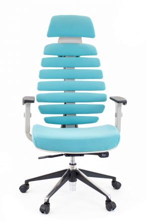 Кресло Everprof Ergo Grey Ткань Бирюзовый