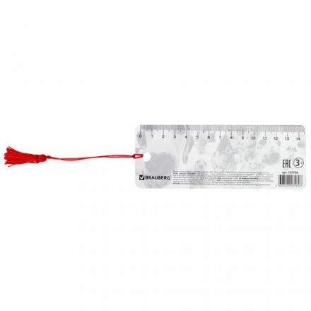 Закладка для книг с линейкой 3D-ОБЪЕМНАЯ BRAUBERG, "Далматинцы", с декоративным шнурком, 125758